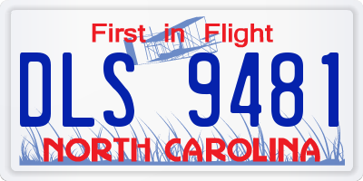 NC license plate DLS9481