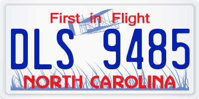 NC license plate DLS9485