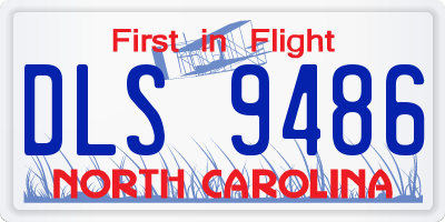 NC license plate DLS9486