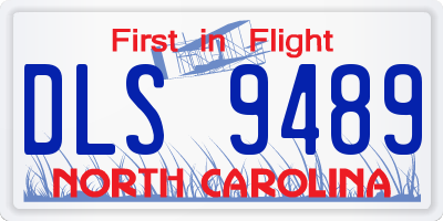 NC license plate DLS9489