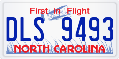 NC license plate DLS9493