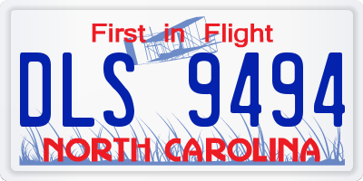 NC license plate DLS9494