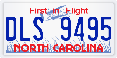 NC license plate DLS9495