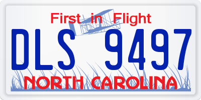 NC license plate DLS9497