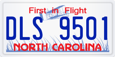 NC license plate DLS9501