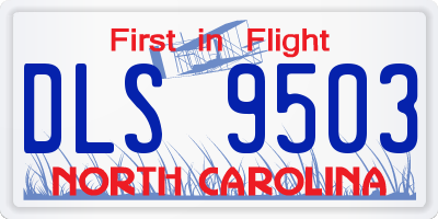 NC license plate DLS9503