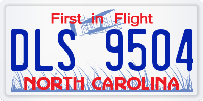 NC license plate DLS9504