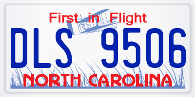 NC license plate DLS9506