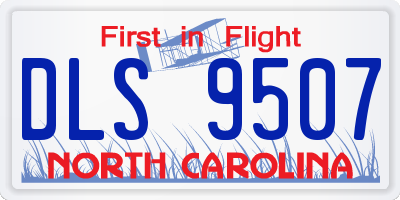 NC license plate DLS9507