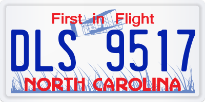 NC license plate DLS9517