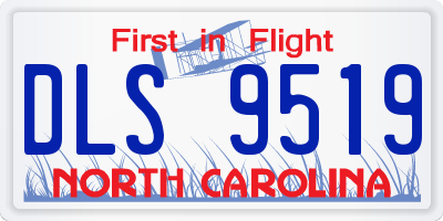 NC license plate DLS9519