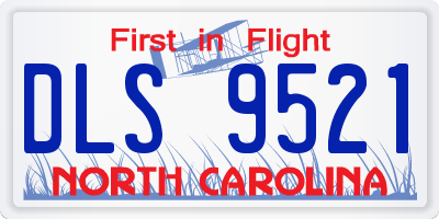 NC license plate DLS9521