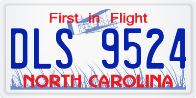 NC license plate DLS9524
