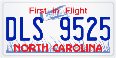 NC license plate DLS9525