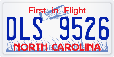 NC license plate DLS9526