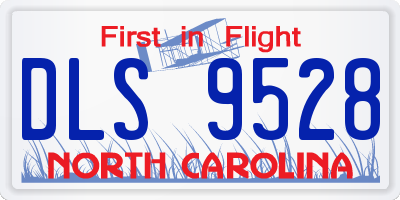 NC license plate DLS9528