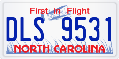 NC license plate DLS9531