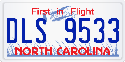 NC license plate DLS9533