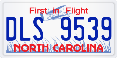 NC license plate DLS9539