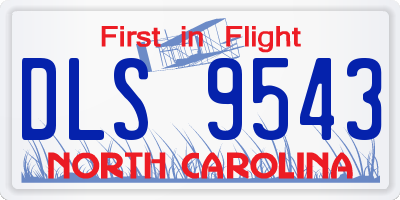 NC license plate DLS9543