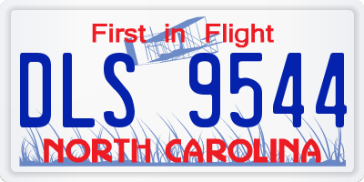 NC license plate DLS9544