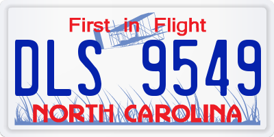 NC license plate DLS9549