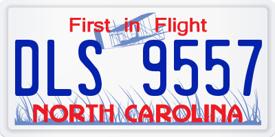 NC license plate DLS9557