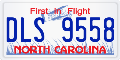 NC license plate DLS9558