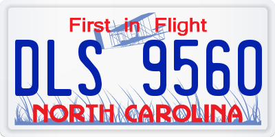 NC license plate DLS9560