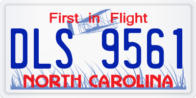 NC license plate DLS9561