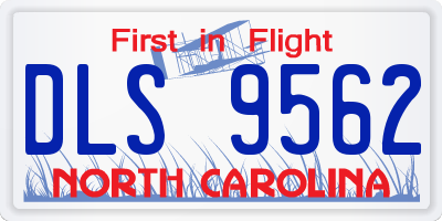 NC license plate DLS9562