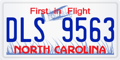 NC license plate DLS9563