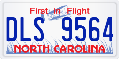 NC license plate DLS9564