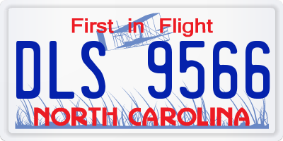 NC license plate DLS9566