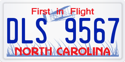 NC license plate DLS9567