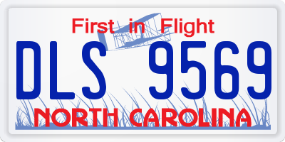 NC license plate DLS9569