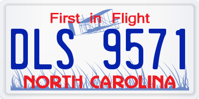 NC license plate DLS9571