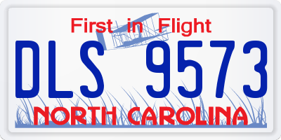 NC license plate DLS9573