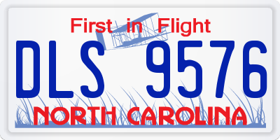 NC license plate DLS9576