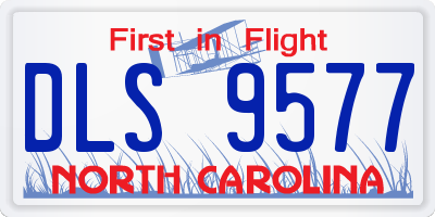 NC license plate DLS9577