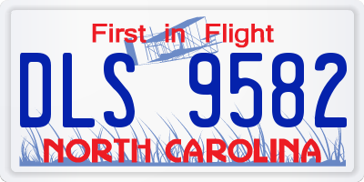 NC license plate DLS9582