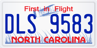 NC license plate DLS9583