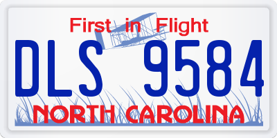 NC license plate DLS9584