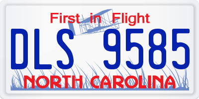 NC license plate DLS9585