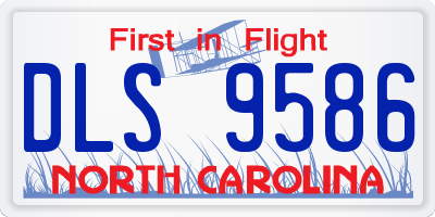 NC license plate DLS9586