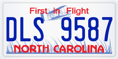 NC license plate DLS9587