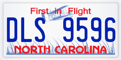 NC license plate DLS9596