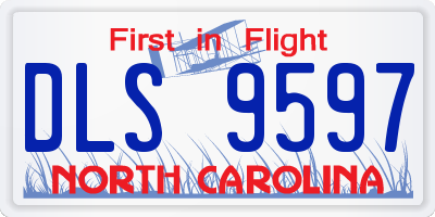 NC license plate DLS9597