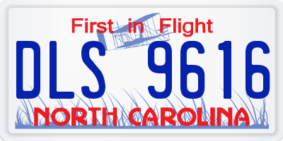 NC license plate DLS9616