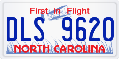 NC license plate DLS9620